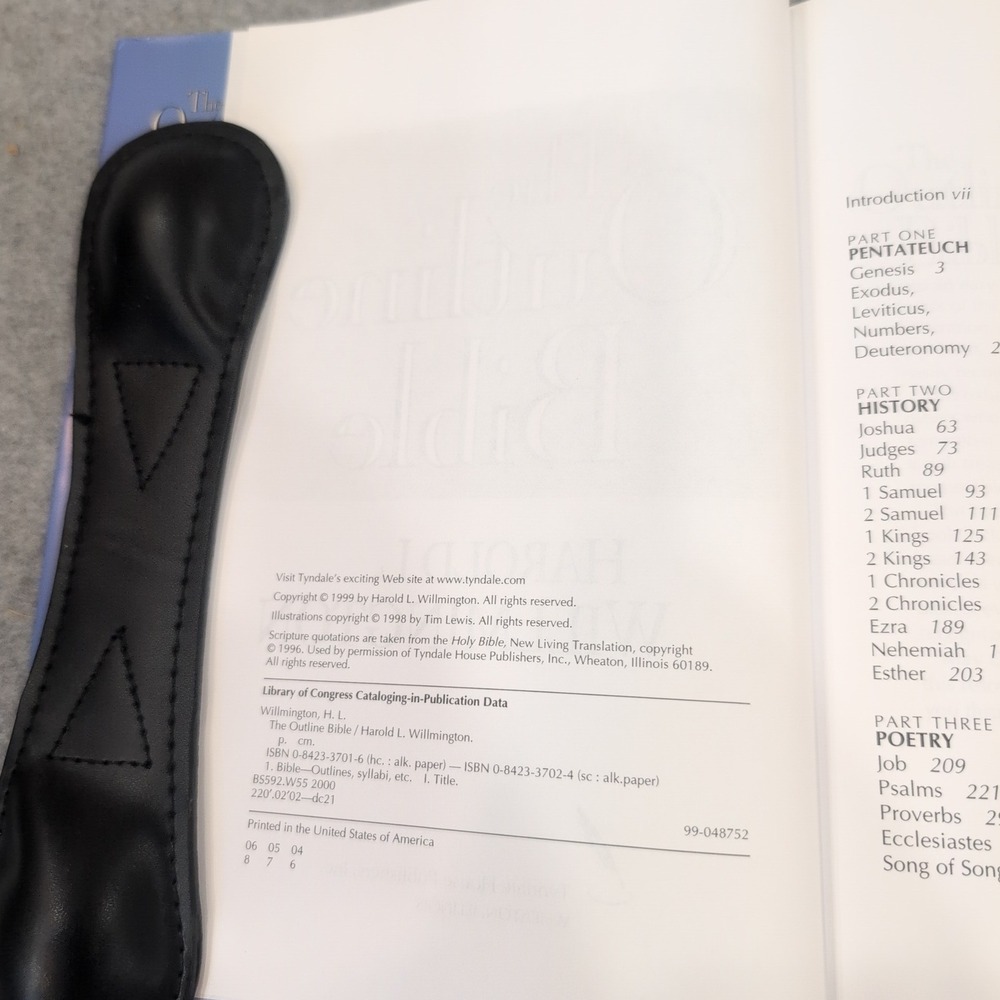 The Outline Bible Harold L Willmington Hardcover Comprehensive Reference 1999 - Picture 3 of 4